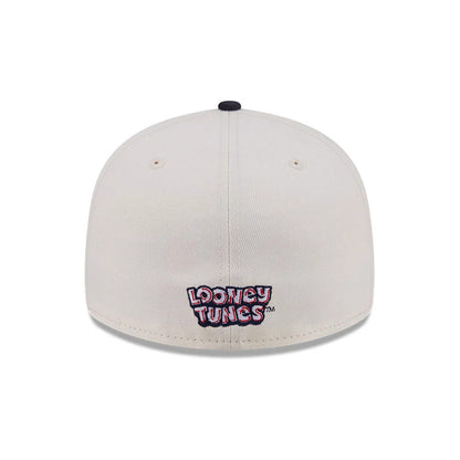 Pictured is this Looney Tunes Pwetty Cat Multi Character 59FIFTY Fitted cap in beige & navy. 7