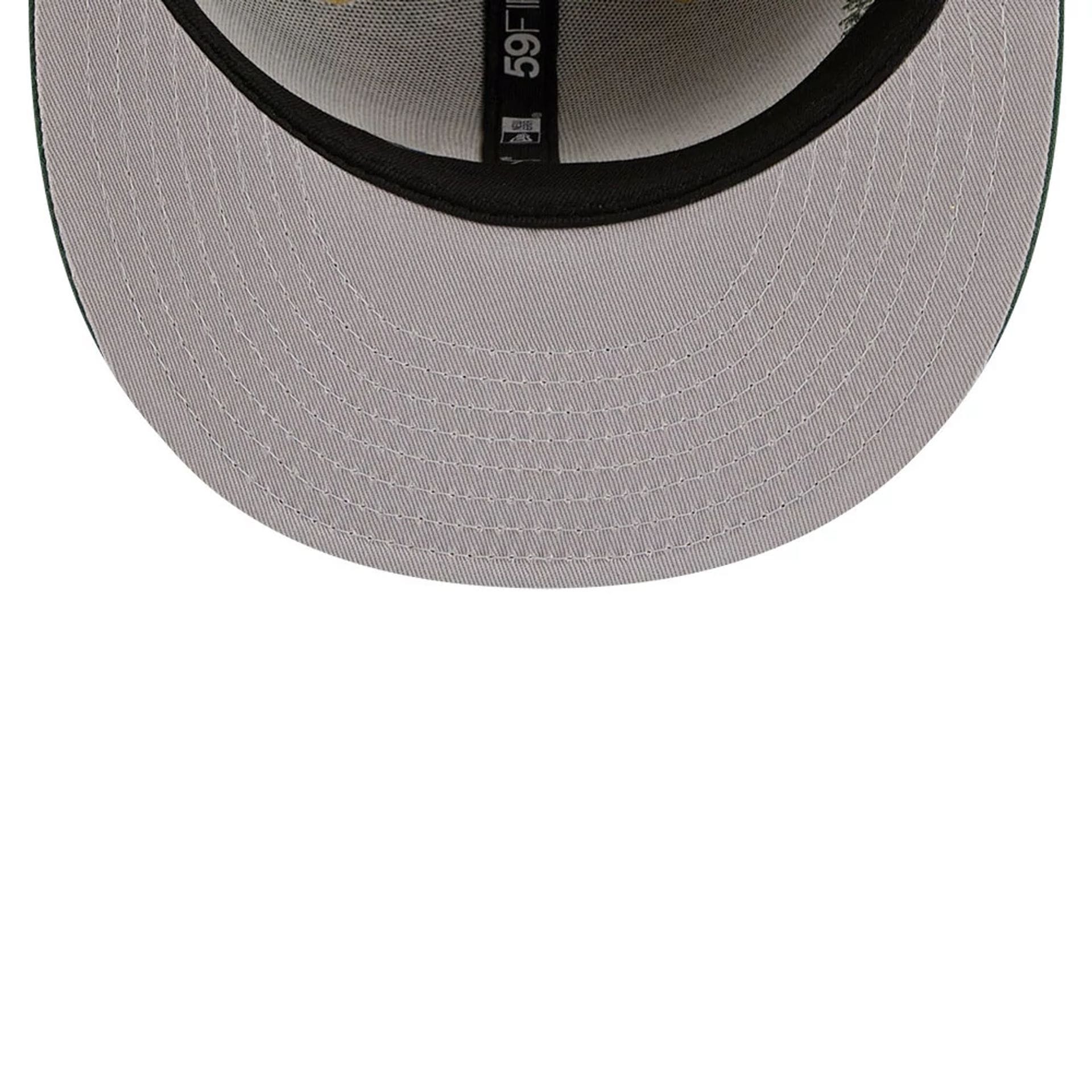 Pictured is this MLB Agave 2Tone LA Dodgers 59FIFTY Fitted cap in light beige. 2