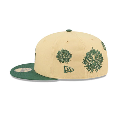 Pictured is this MLB Agave 2Tone LA Dodgers 59FIFTY Fitted cap in light beige. 6