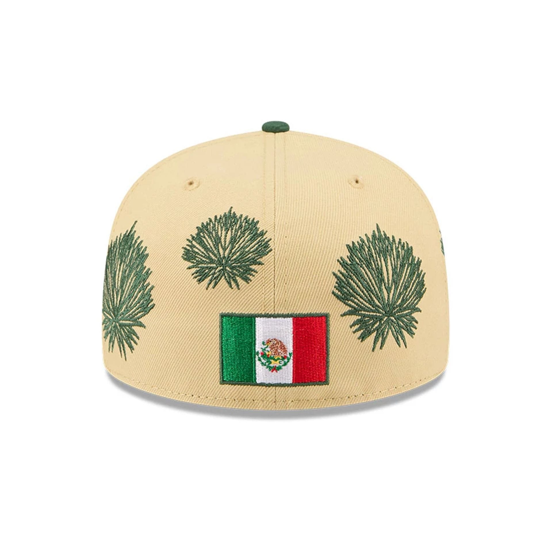 Pictured is this MLB Agave 2Tone LA Dodgers 59FIFTY Fitted cap in light beige. 5