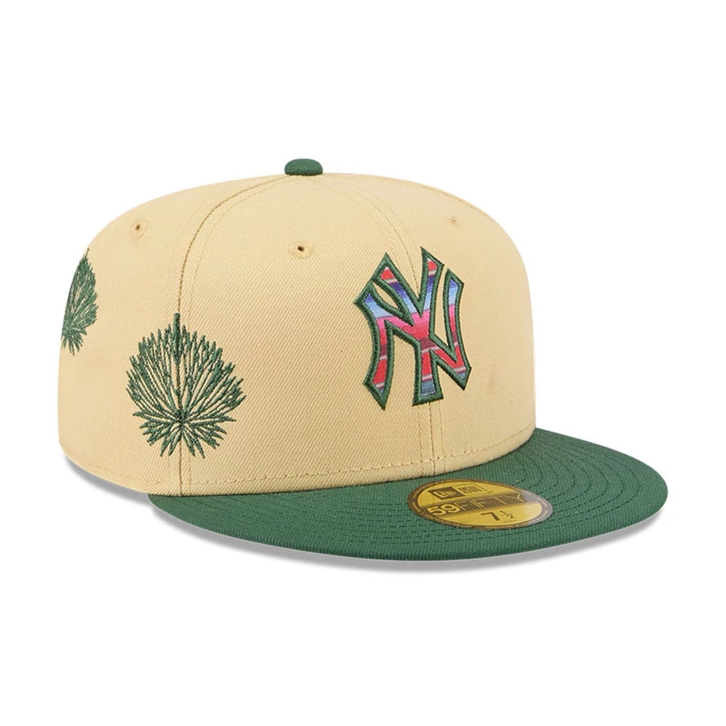 Pictured is this MLB Agave 2Tone New York Yankees 59FIFTY Fitted cap in light beige. 4