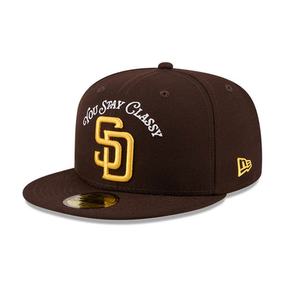 Pictured is this MLB X Anchorman Stay Classy San Diego Padres 59FIFTY Fitted cap in Black. 4