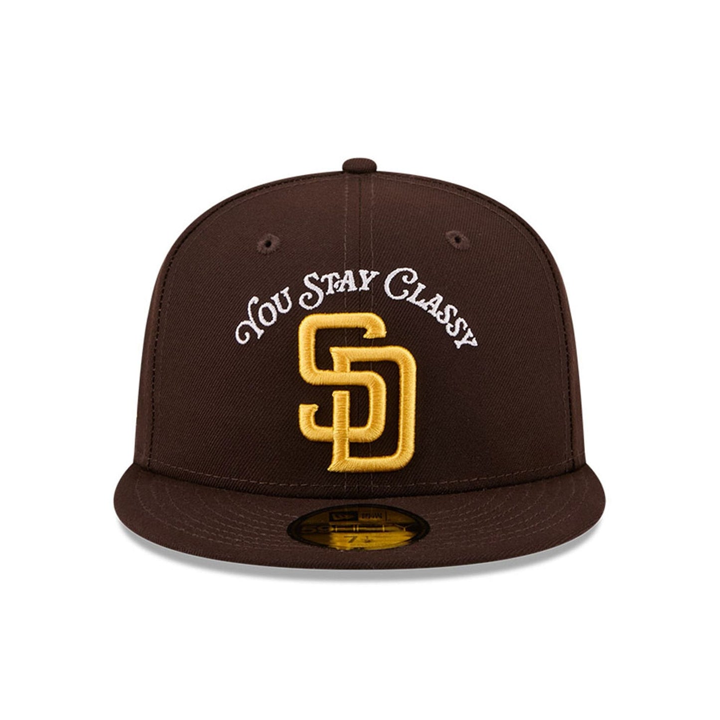 Pictured is this MLB X Anchorman Stay Classy San Diego Padres 59FIFTY Fitted cap in Black. 3