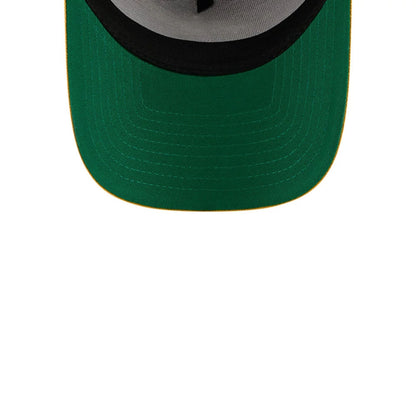 Pictured is this MLB X Anchorman Whammy San Diego Padres 9FORTY A-Frame Trucker Adjustable cap in dark brown. 2