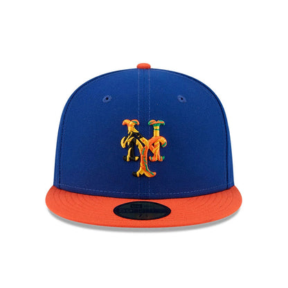 Pictured is this MLB X Coming To America New York Mets 59FIFTY Fitted cap in blue. 3