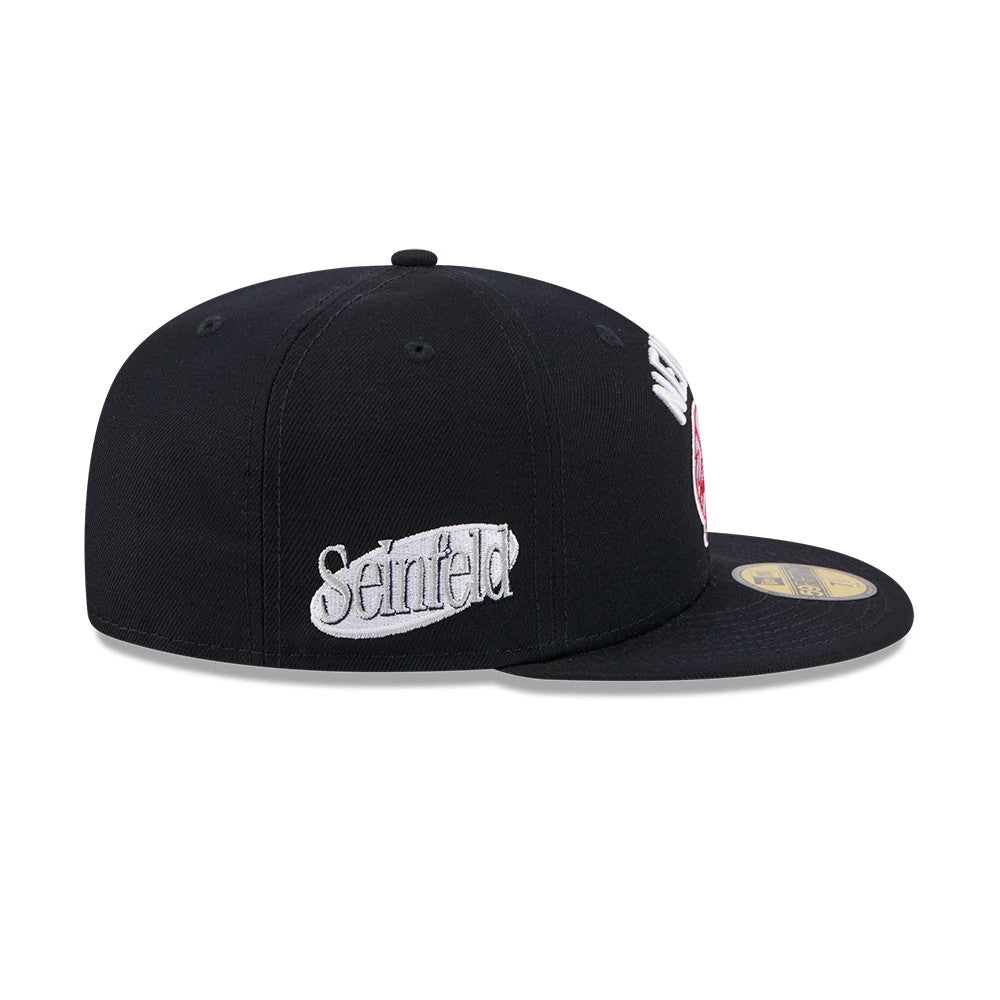 Pictured is this MLB X Seinfeld New York Yankees 59FIFTY Fitted cap in navy. 5