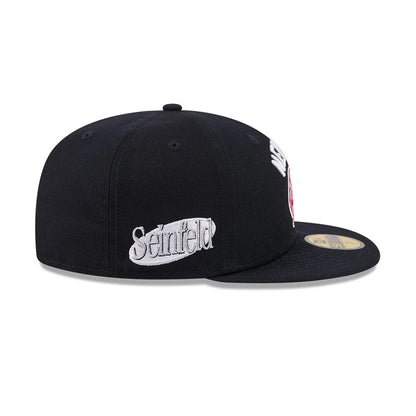 Pictured is this MLB X Seinfeld New York Yankees 59FIFTY Fitted cap in navy. 5