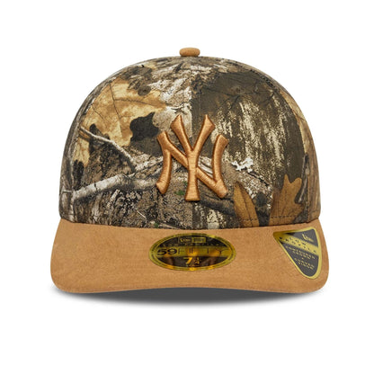 Pictured is this MLB Realtree New York Yankees Low Profile 59FIFTY Fitted cap in assorted print. 2