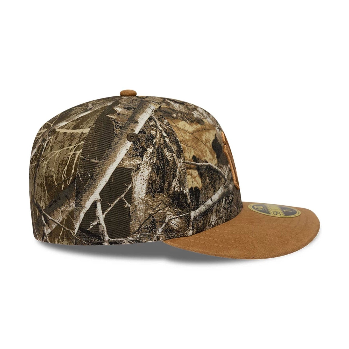 Pictured is this MLB Realtree New York Yankees Low Profile 59FIFTY Fitted cap in assorted print. 6