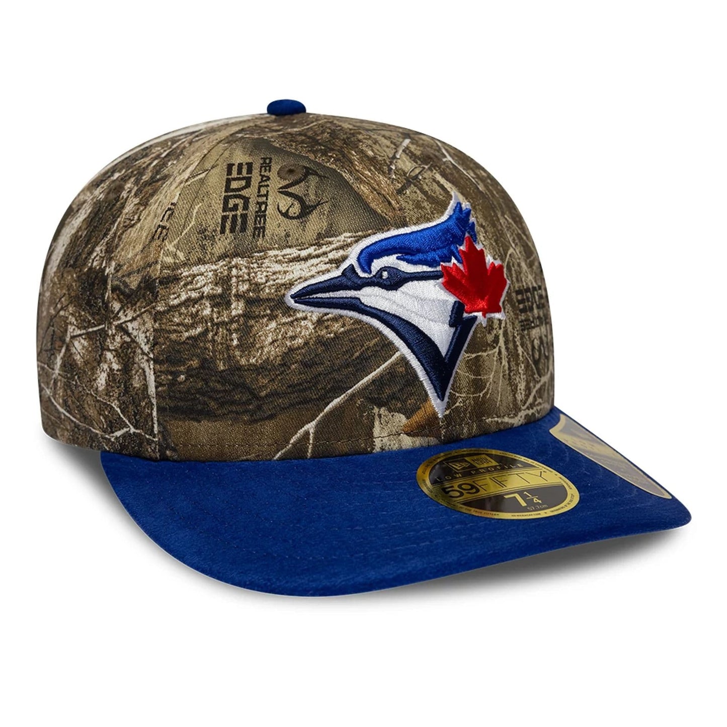 Pictured is this MLB Realtree Toronto Blue Jays Low Profile 59FIFTY Fitted cap in assorted print. 3