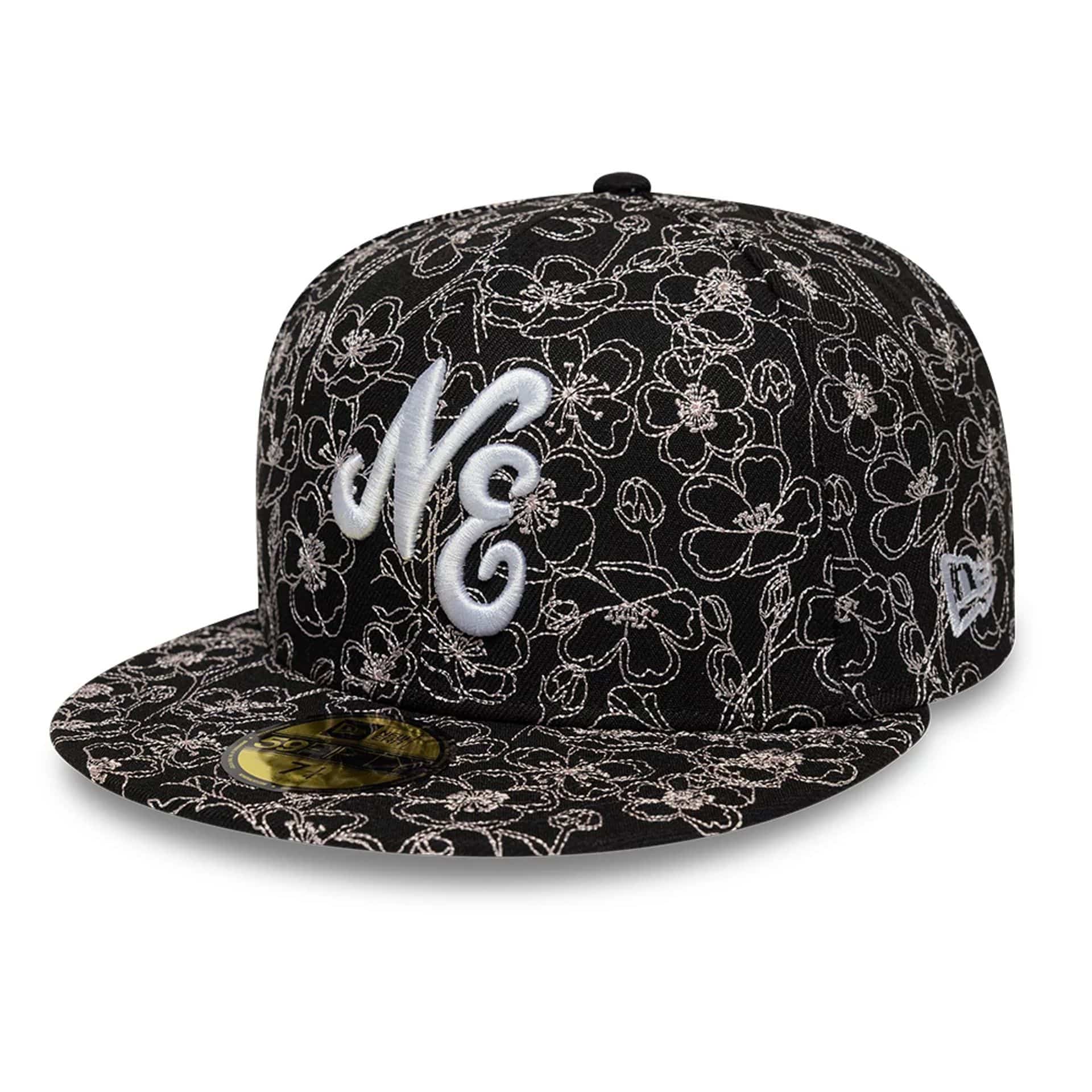 Pictured is this New Era Cherry Blossom 59FIFTY Fitted cap in black. 1