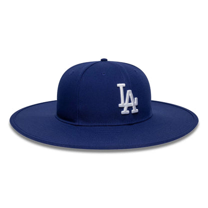 Pictured is this MLB 6 Panel LA Dodgers Fitted Bucket hat in dark blue. 3