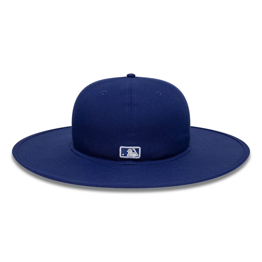 Pictured is this MLB 6 Panel LA Dodgers Fitted Bucket hat in dark blue. 4