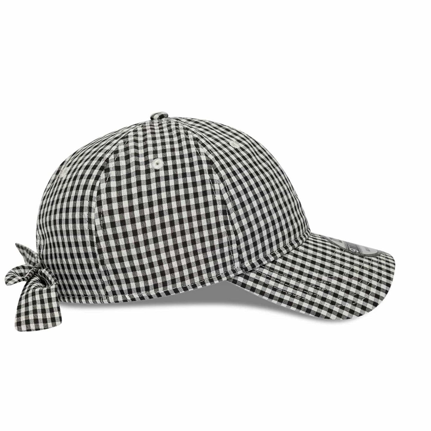 Pictured is this New Era Gingham Bowback 9TWENTY Adjustable cap in black. 6