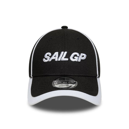 Pictured is this Repreve® Sail GP Piping 9FORTY cap in black. 2