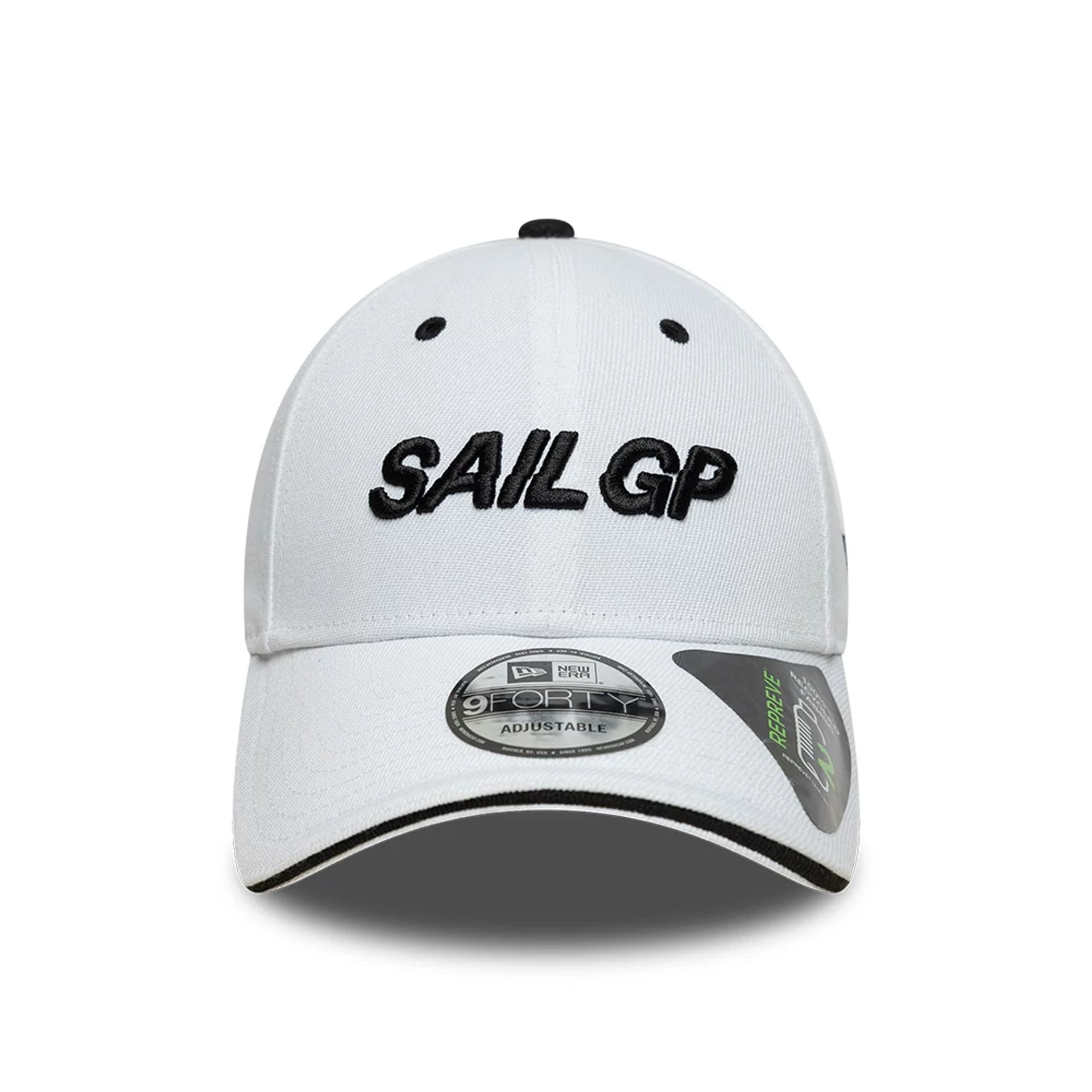 Pictured is this Repreve® Sail GP Sandwich Visor 9FORTY cap in white. 2