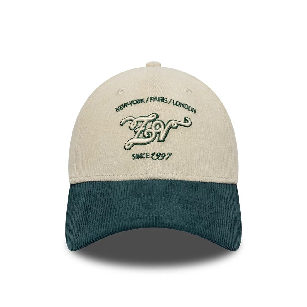 Pictured is this New Era X Zadig & Voltaire Cord 9FORTY Adjustable cap in Cream. 3