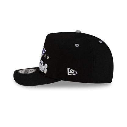 Pictured is this New England Patriots Super Bowl 2026 Conference Champions Black 9FIFTY A-Frame Snapback cap in black. 4