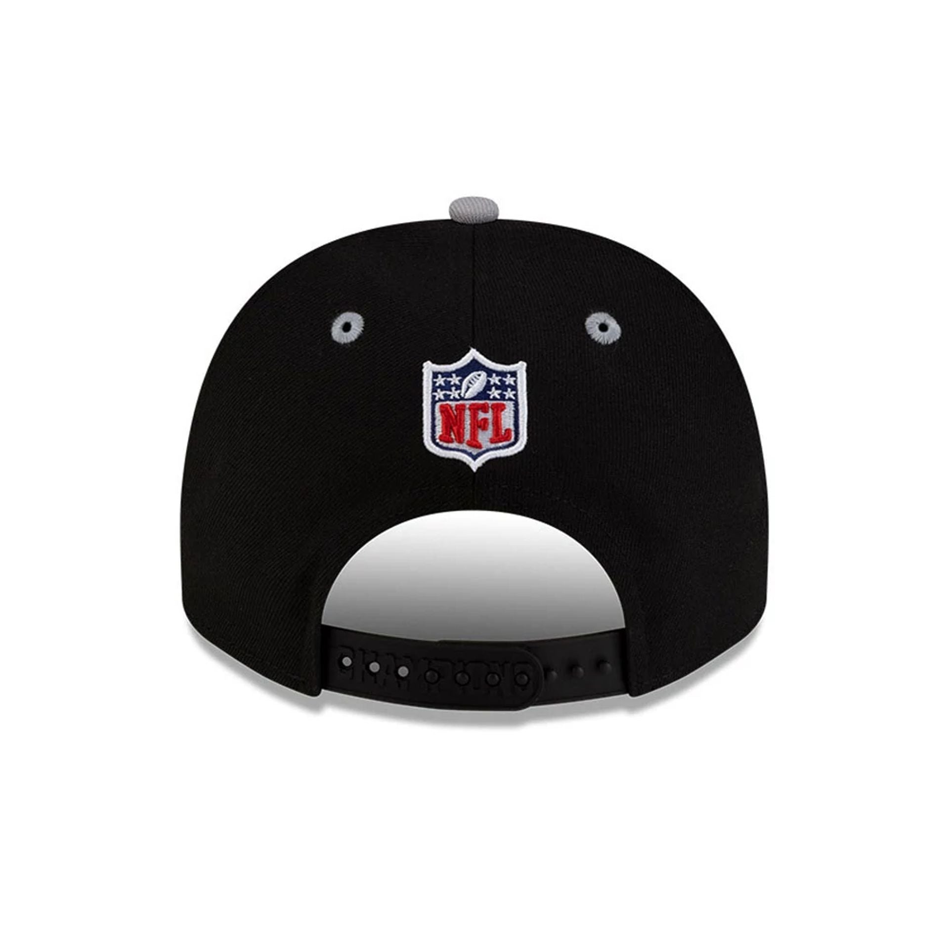 Pictured is this New England Patriots Super Bowl 2026 Conference Champions Black 9FIFTY A-Frame Snapback cap in black. 5