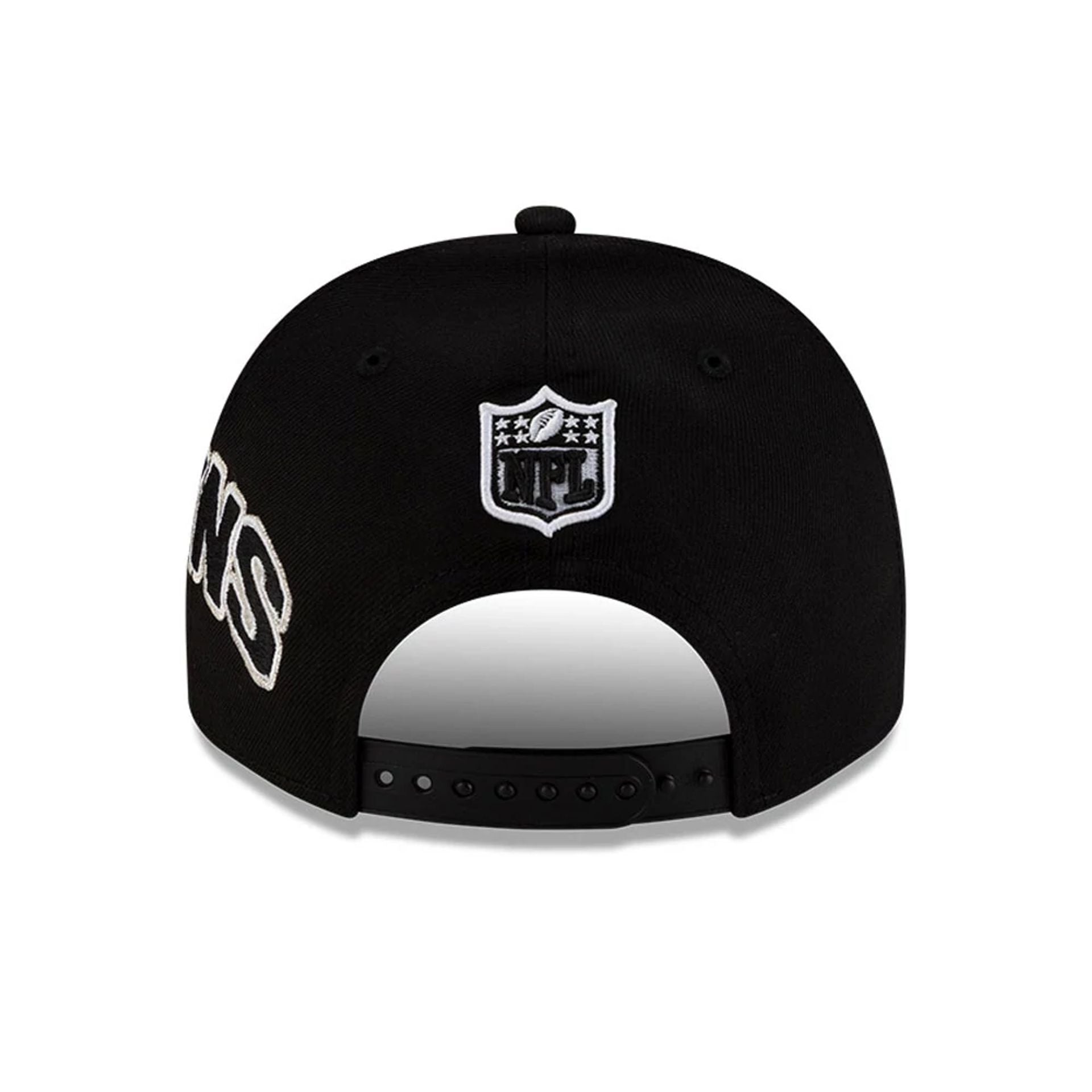 Pictured is this Seattle Seahawks NFL Super Bowl 2026 Parade 9FIFTY A-Frame Snapback cap in black. 6