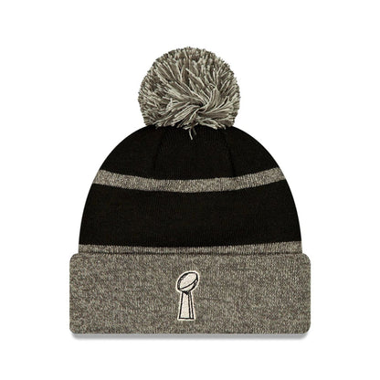 Pictured is this Seattle Seahawks NFL Super Bowl 2026 Parade Cuff Knit Beanie hat in black. 2