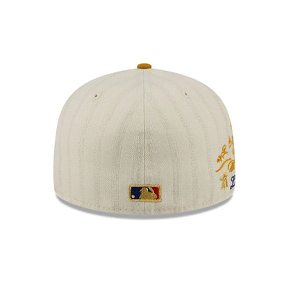 Pictured is this MLB 59FIFTY Day LA Dodgers 59FIFTY Fitted cap in white. 7
