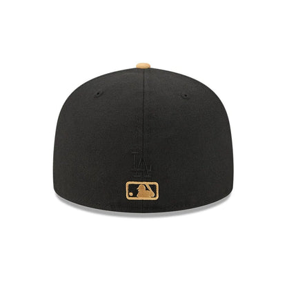 Pictured is this MLB 59FIFTY Day Fauna LA Dodgers 59FIFTY Fitted cap in black. 7