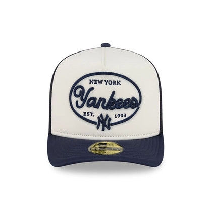Pictured is this MLB 59FIFTY Day New York Yankees 59FIFTY A-Frame Fitted cap in navy. 3