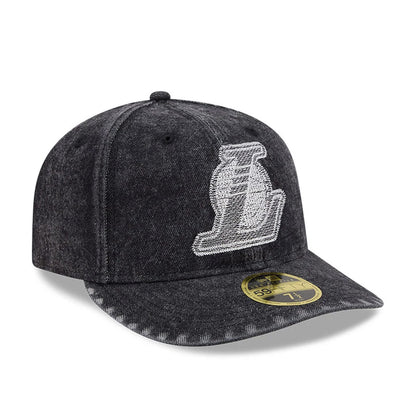 Pictured is this NBA 59FIFTY Day LA Lakers Low Profile 59FIFTY Fitted cap in black. 4