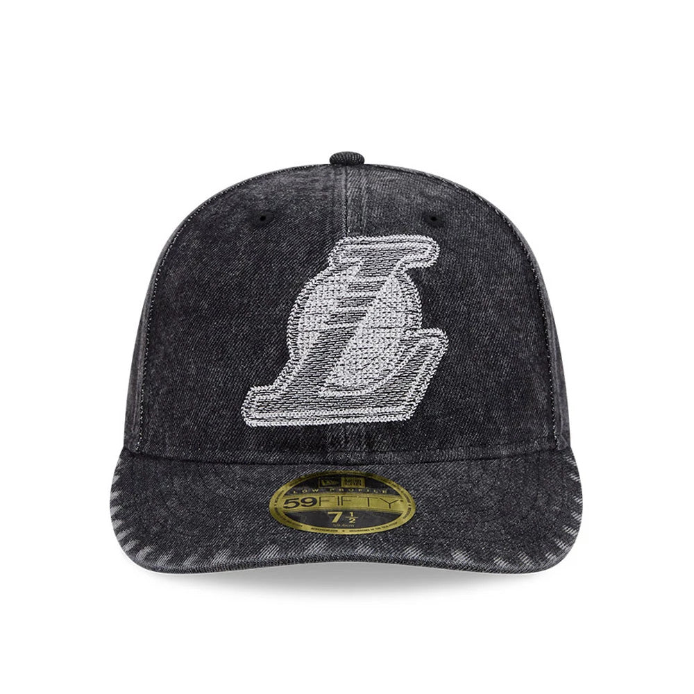 Pictured is this NBA 59FIFTY Day LA Lakers Low Profile 59FIFTY Fitted cap in black. 3