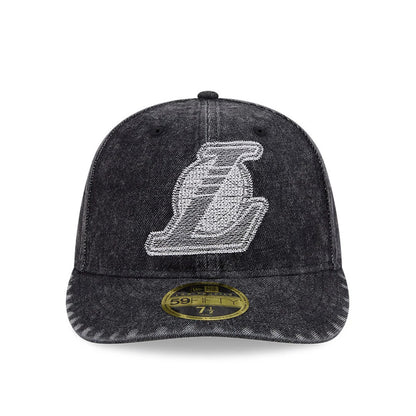 Pictured is this NBA 59FIFTY Day LA Lakers Low Profile 59FIFTY Fitted cap in black. 3