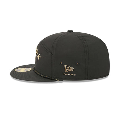 Pictured is this MLB 59FIFTY Day New York Yankees Split Panel 59FIFTY Fitted cap in black. 5