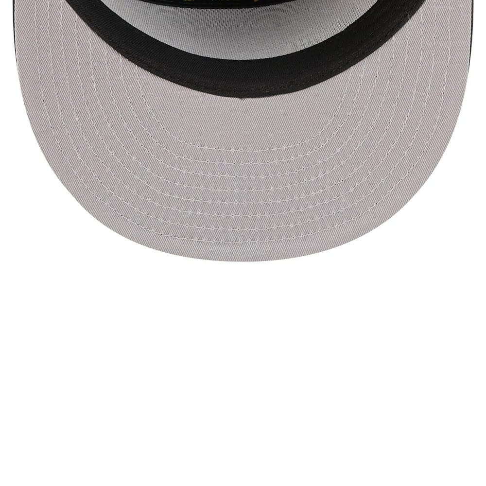 Pictured is this MLB 59FIFTY Day Athletics Split Panel 59FIFTY Fitted cap in black. 2