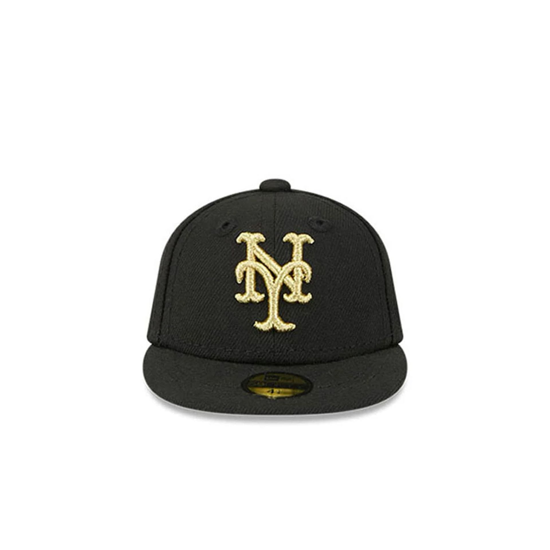 Pictured is this MLB 59FIFTY Day New York Mets Mini 59FIFTY Fitted cap in black. 2