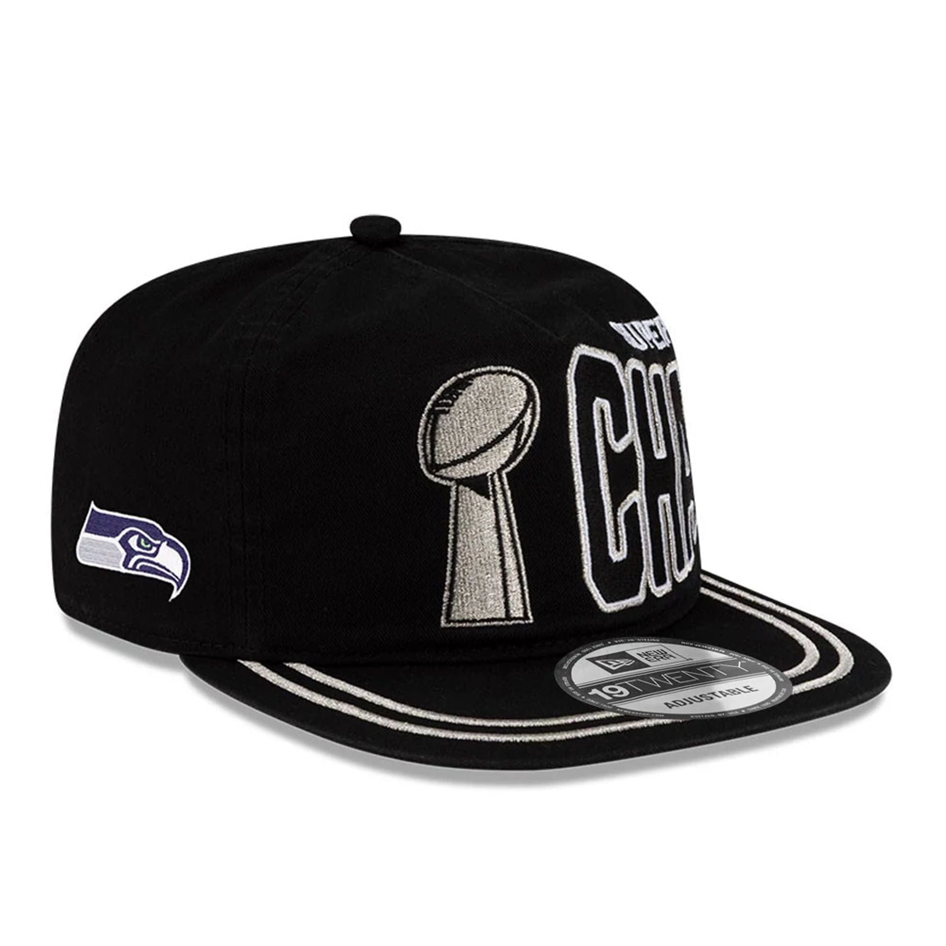 Pictured is this Seattle Seahawks NFL Super Bowl 2026 Parade 19TWENTY Adjustable cap in black. 1
