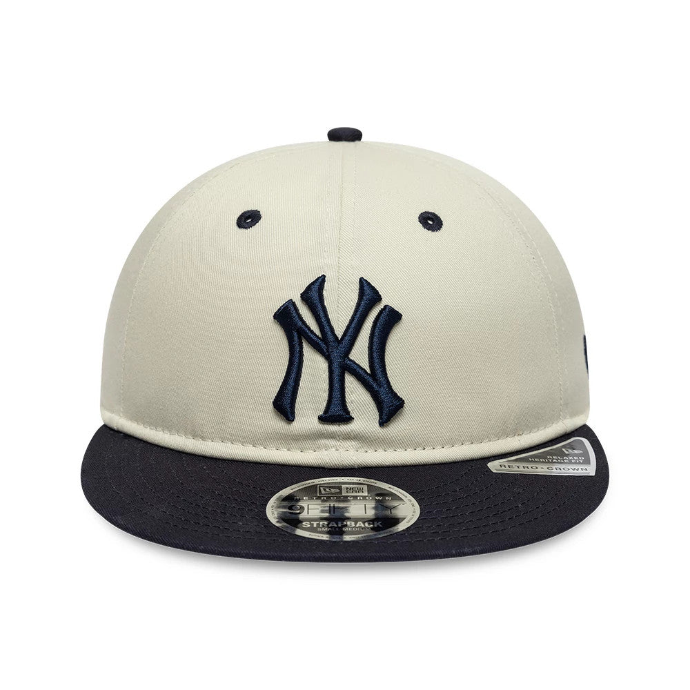 Pictured is this MLB New York Yankees Retro Crown 9FIFTY cap in light beige. 3