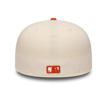 Pictured is this MLB League Essential New York Yankees 59FIFTY Fitted cap in cream. 5
