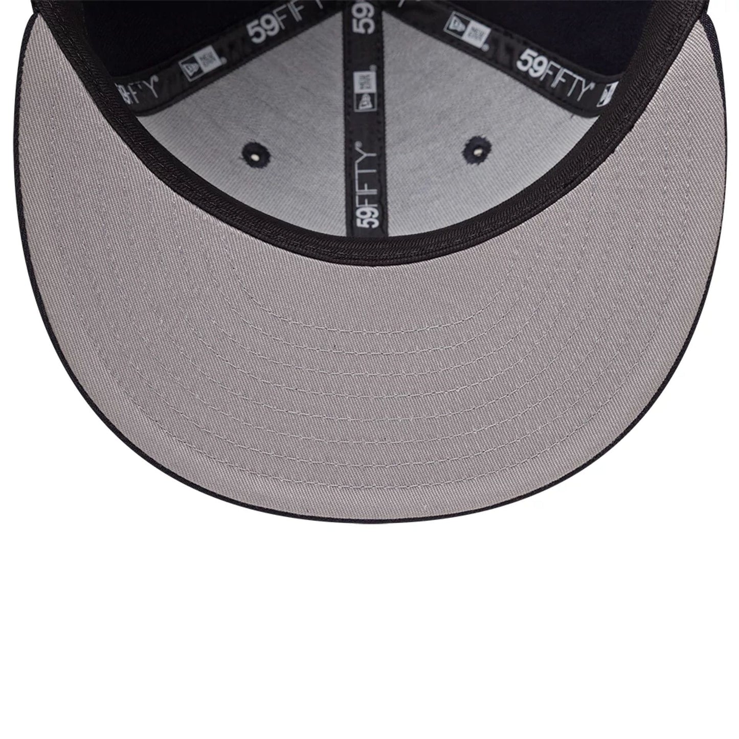 Pictured is this MLB Emblem New York Yankees 59FIFTY Fitted cap in navy. 2