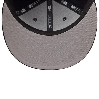 Pictured is this MLB Emblem Detroit Tigers 59FIFTY Fitted cap in navy. 2