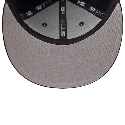 Pictured is this MLB Emblem Detroit Tigers 59FIFTY Fitted cap in navy. 2