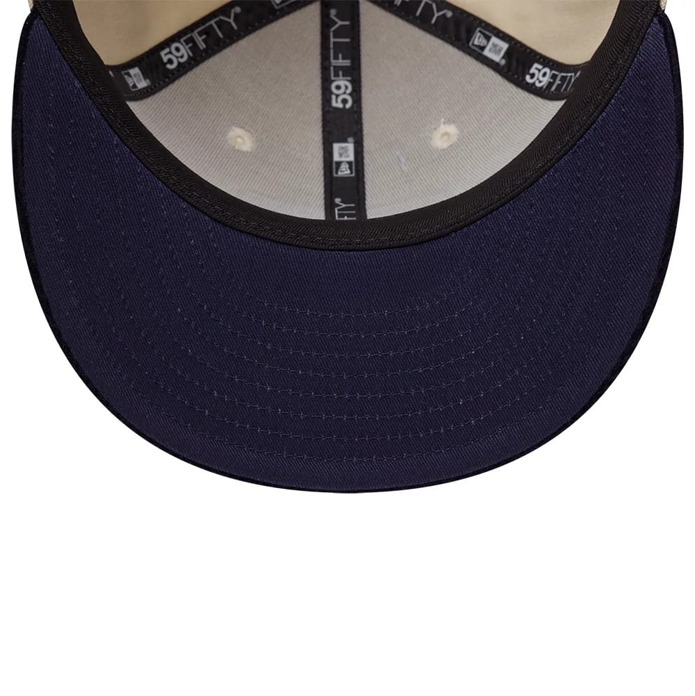 Pictured is this New Era Patch Cord 59FIFTY Fitted cap in cream & black. 5