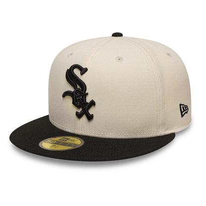 Pictured is this MLB Side Script Chicago White Sox 59FIFTY Fitted cap in Cream. 4