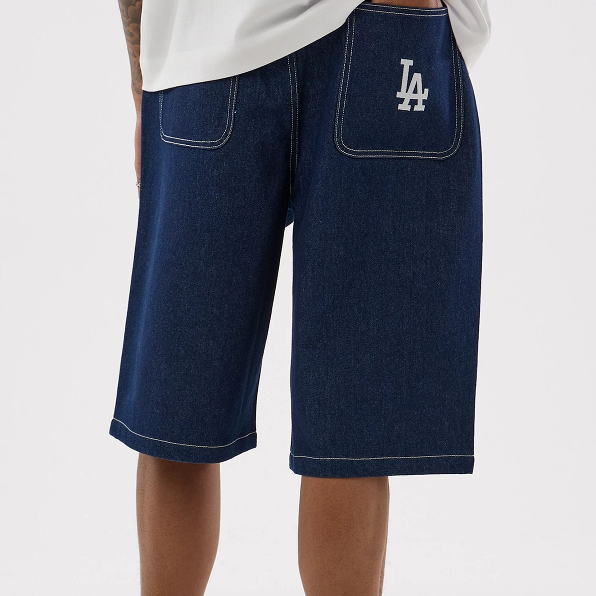 MLB Jort LA Dodgers Dark Blue Oversized Shorts | NEC EU