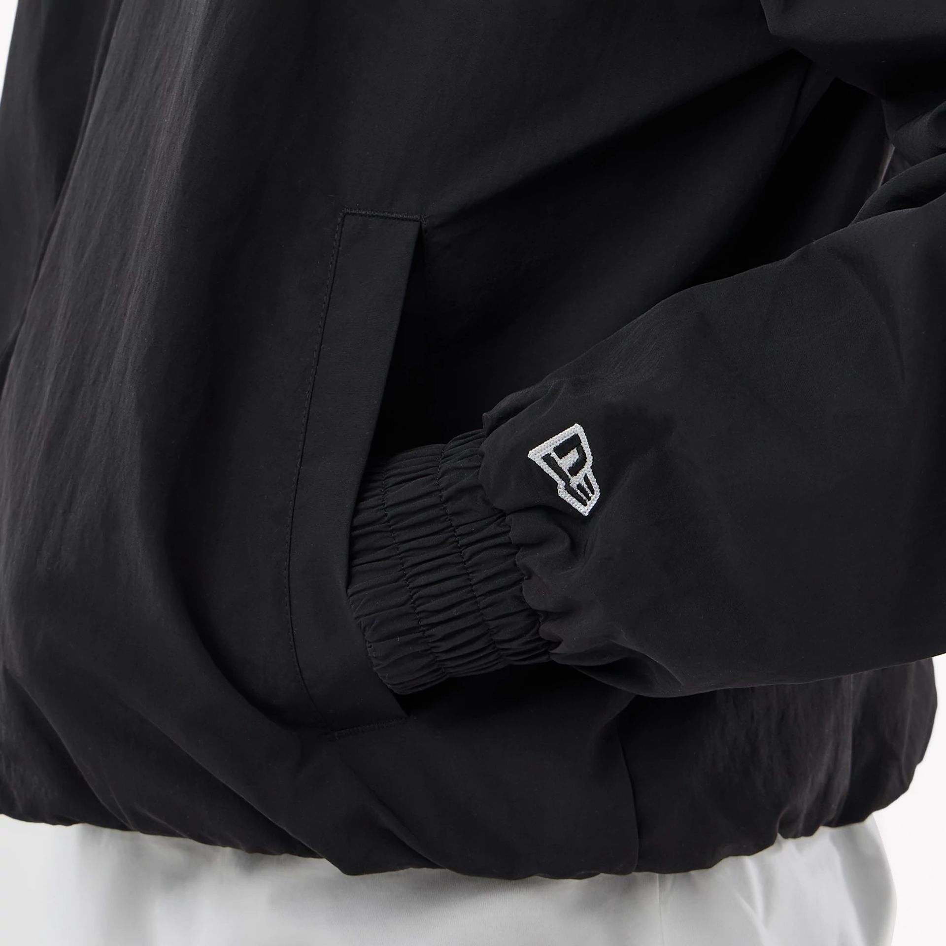 The model is wearing this MLB LA Dodgers Sports Jacket in black. 7