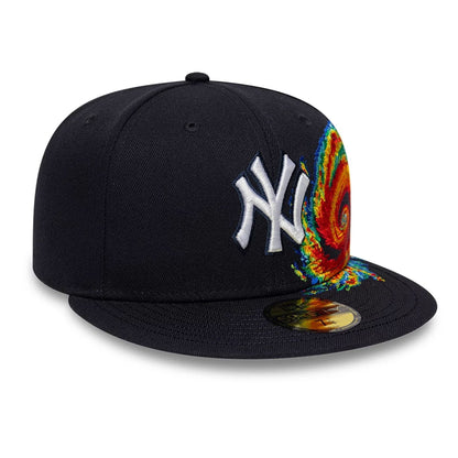 Pictured is this MLB Storm Pattern New York Yankees 59FIFTY Fitted cap in navy. 3