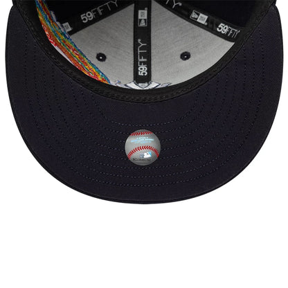 Pictured is this MLB Storm Pattern New York Yankees 59FIFTY Fitted cap in navy. 7