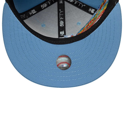 Pictured is this MLB Storm Pattern LA Dodgers 59FIFTY Fitted cap in pastel blue. 7