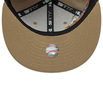 Pictured is this MLB Storm Pattern Houston Astros 59FIFTY Fitted cap in Beige. 7