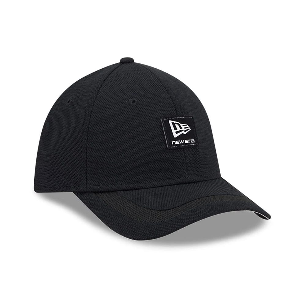 Pictured is this New Era Golf Rubber Patch 39THIRTY M-Crown Stretch Fit cap in black. 4
