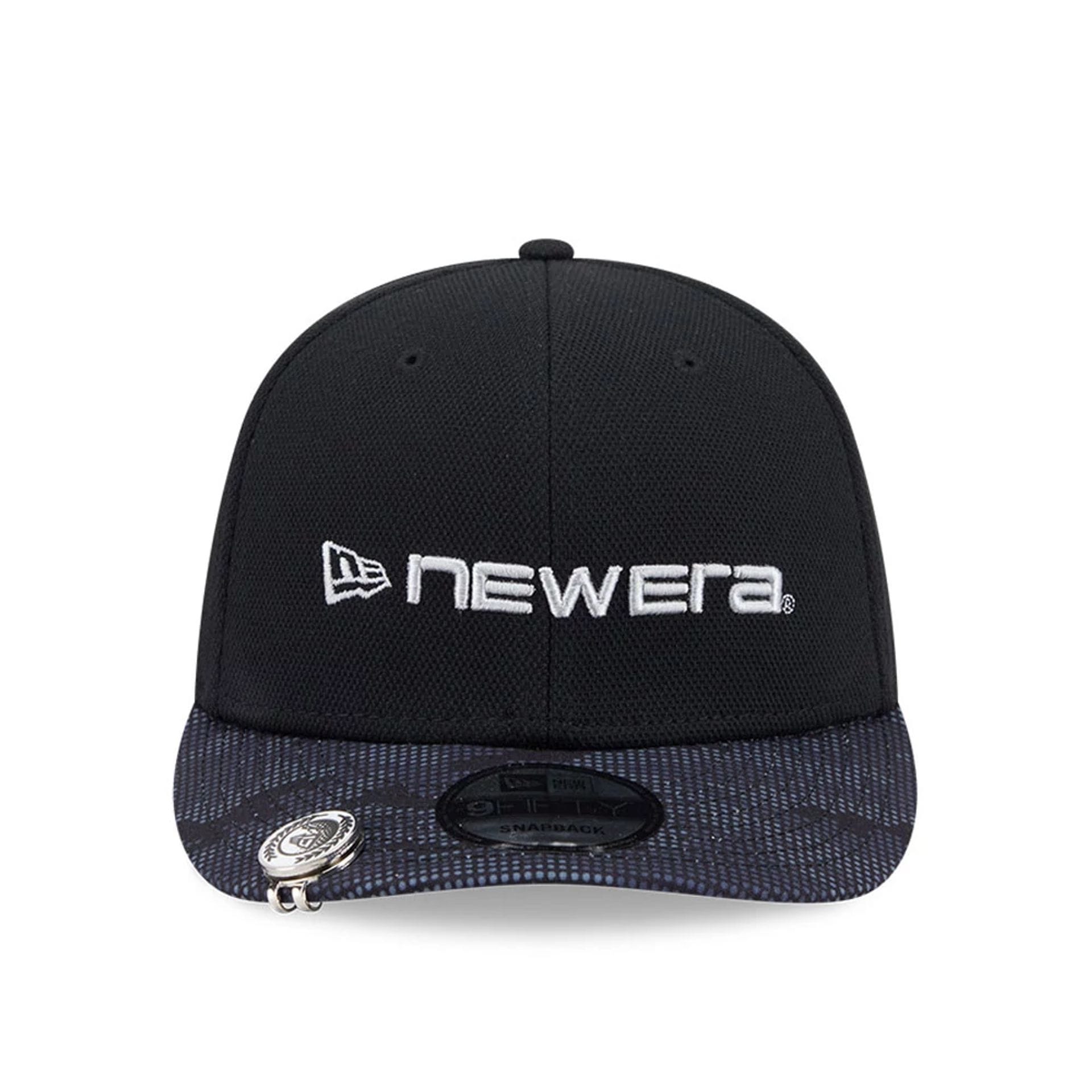 Pictured is this New Era Golf 9FIFTY Snapback cap in black. 3